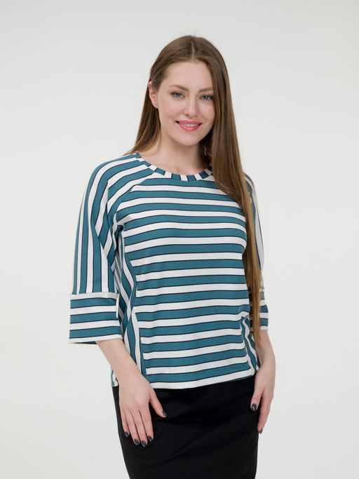 Свитшот трикотажный темно бирюзовый - Odis фото 8