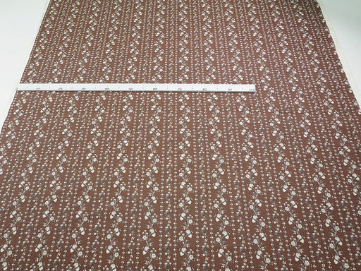 Импорт. хлопок Digital Цветущие дорожки цв.бежево-коричневый, ш.1.4м, хлопок-100%, 135гр/м.кв - Купава фото 5