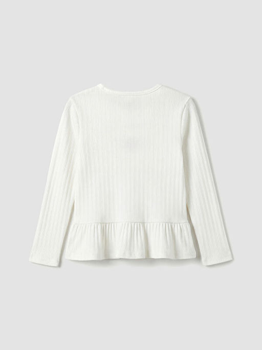 Bisiklet Yaka Fiyonklu K?z ?ocuk Ti??rt