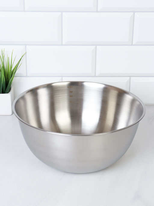 Чаша-салатник 3 л металл 25 см высота 11 см / S-102 /уп 100/ 0,268 - Галеонтрейд фото 2