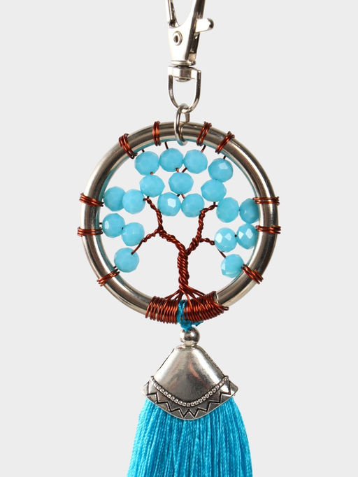 Брелок ловец снов «Древо жизни», 19 см, голубой