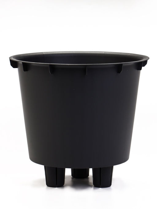 Кашпо для цветов «Микрит», 7.8 л, d=28 см, h=25.5 см, со вставкой, пластиковое, серое