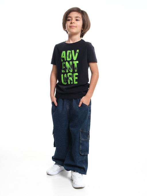 Футболка с принтом для подростка UD 3332 т синий - Mini maxi фото 3