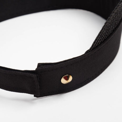 Козырёк женский плетёный MINAKU на липучке, чёрная, размер 56-58