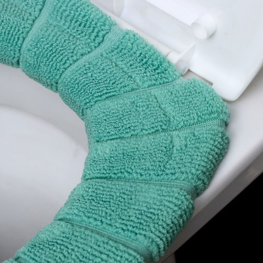 Чехол мягкий накладка на крышку и сиденье унитаза, зелёный