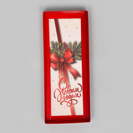 Цена за 3 шт. Коробка с прозрачной крышкой под рулет «С Новым годом», 30×12×12