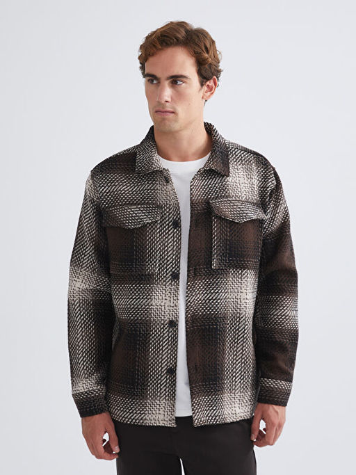 Regular Fit Ekose Erkek Oduncu G?mlek Ceket