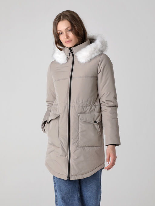 24338 Парка серо-бежевый - Dizzyway фото 2