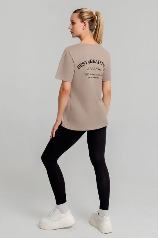 Арт. 21624 Костюм с лосинами 42-50 (5 шт) Цвет:верх- пудра, низ- черный