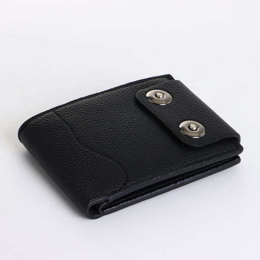 Портмоне мужское «Идрис», на магнитах, чёрное