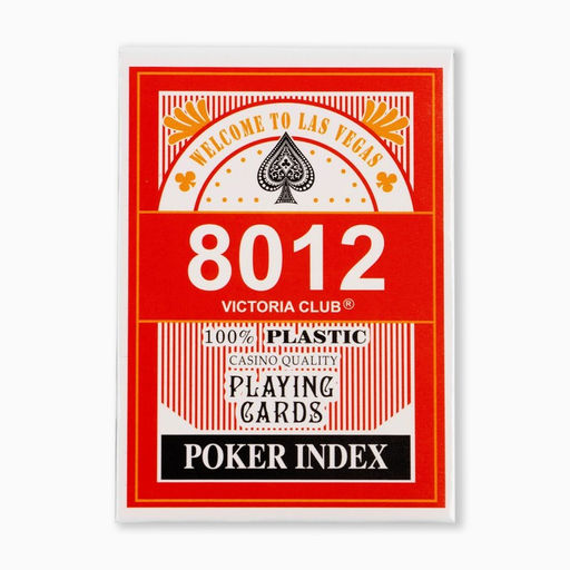 Карты игральные пластиковые «8012», колода 54 шт., 6.3×8.8 см, красные