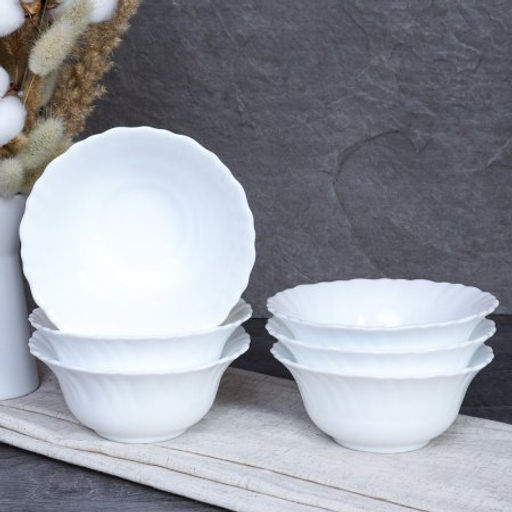 Набор салатников 6 штук 300 мл белый / LHBW-50XN (WHITE) /12/ - ГалеонТрейд фото 2