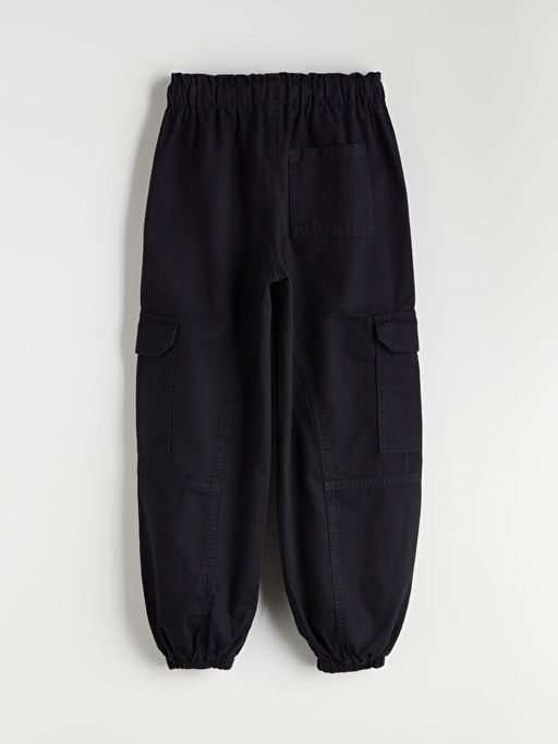 Beli Lastikli K?z ?ocuk Kargo Jogger Pantolon
