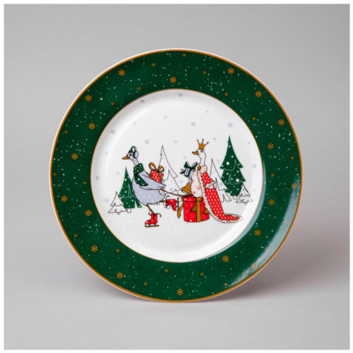 Тарелка обеденная "Family christmas" 25 см 425-205 #НовыйГод /АРТИ-М/