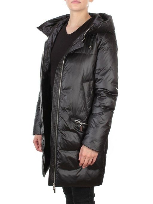 GWD21530P BLACK Пальто зимнее женское PURELIFE (200 гр .холлофайбер) - Fashion фото 7