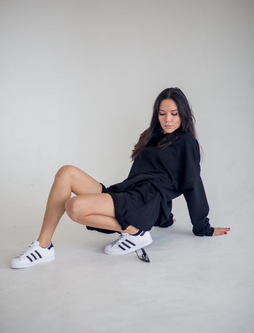 ткань джульетта, Костюм, черный - Knitka wear фото 5