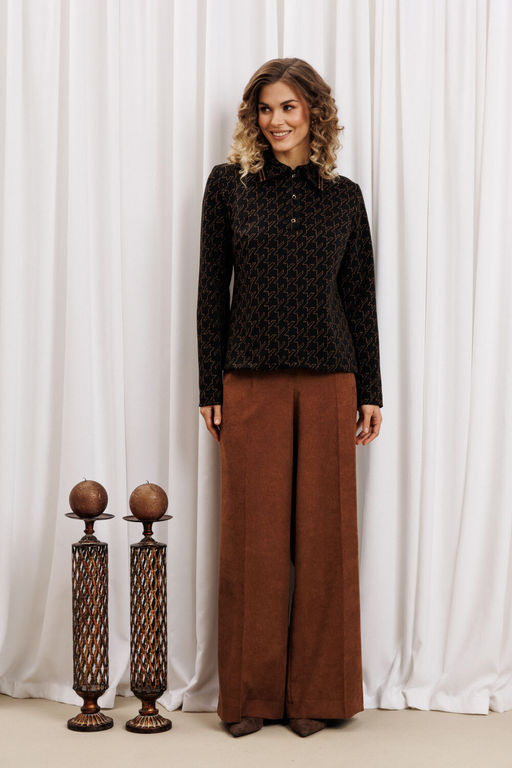 Костюм Gizart 5436 черный-медь, коричневый