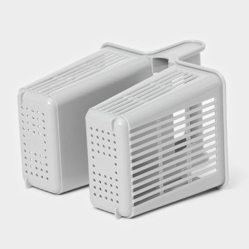 Сушилка для столовых приборов, 2 отделения, 10.1×13.8×16 см, цвет серый