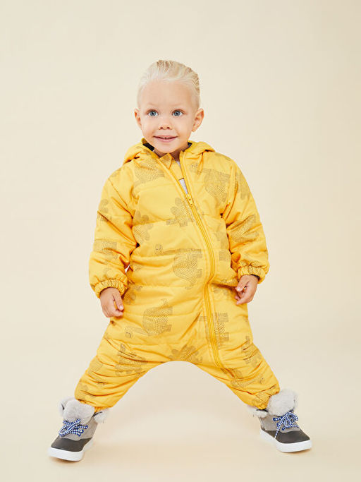 Kap??onlu Uzun Kollu Bask?l? Erkek Bebek Astronot Mont - Waikiki фото 2