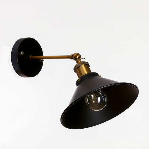 Бра «Гамбия» 1×40 Вт Е27 чёрный 22×22×27 см