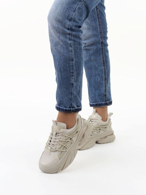 04-P109-2 MENTHOL Кроссовки демисезонные женские (натуральная кожа, текстиль)