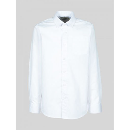 Рубашка БЕЛАЯ школьная длинный рукав, приталенная, тм - Царевич фото 14