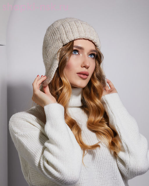 Неон Ушанка женская флис (56-58)