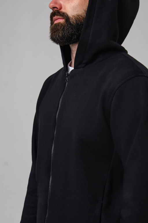 Арт. 69301 Толстовка мужская с начесом 50-58 (5 шт) Цвет:черный