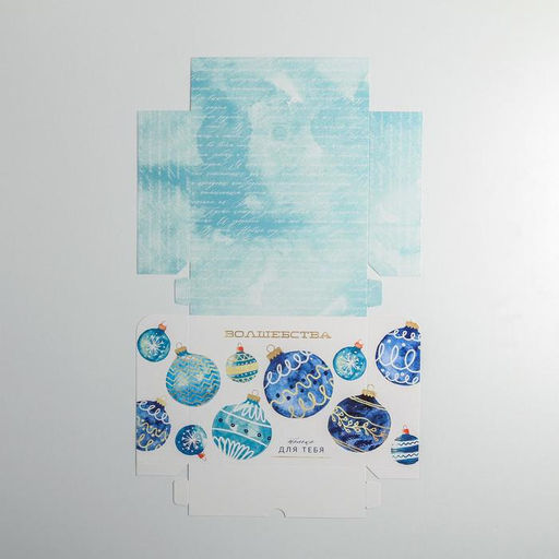 Цена за 5 шт. Упаковка для кондитерских изделий «Новогодние шары», 20×17×6 см