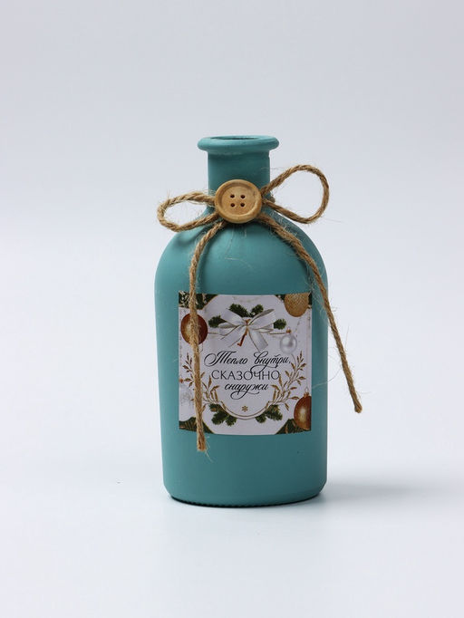 Ваза для цветов стеклянная «Новый год: тепло внутри», 13.7×6.3 см