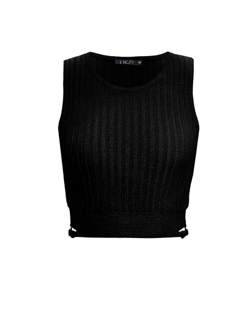 Укороченный топ с декоративными пряжками - Incity фото 4