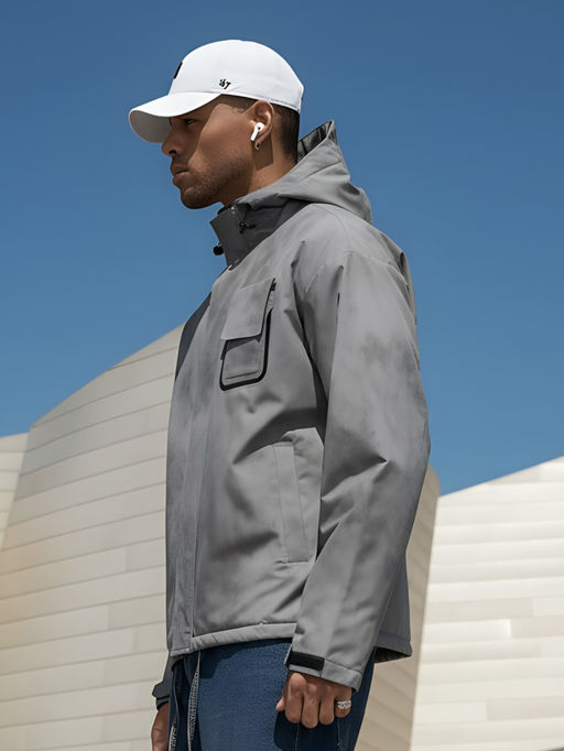 Куртка спортивная мужская весна осень серого цвета 25473Sr - Mtforce фото 23