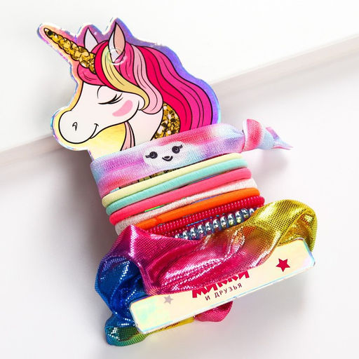 Резинки для волос «Рог», 10 шт., Минни и Единорог