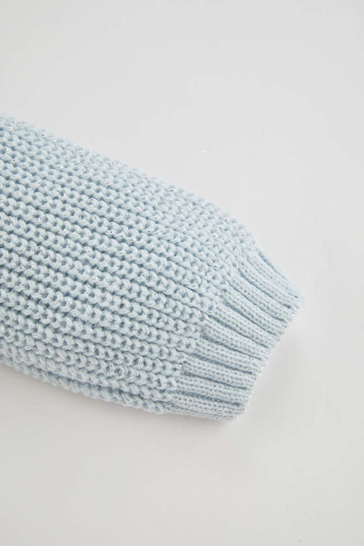 Трикотажный кардиган на пуговицах для маленьких девочек - Defacto фото 3