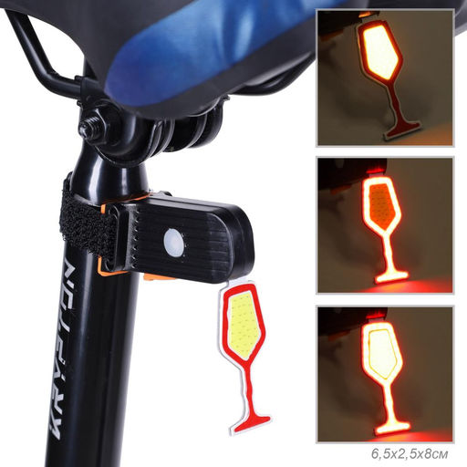 Фонарь задний COMIRON CUP суперлегкий; свет LED; аккум 250mAh; влагозащита IP64. /уп 50/ - Галеонтрейд фото 2