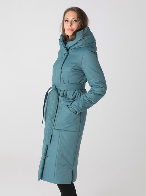 24319 Пальто дем. т.зеленый - Dizzyway фото 3