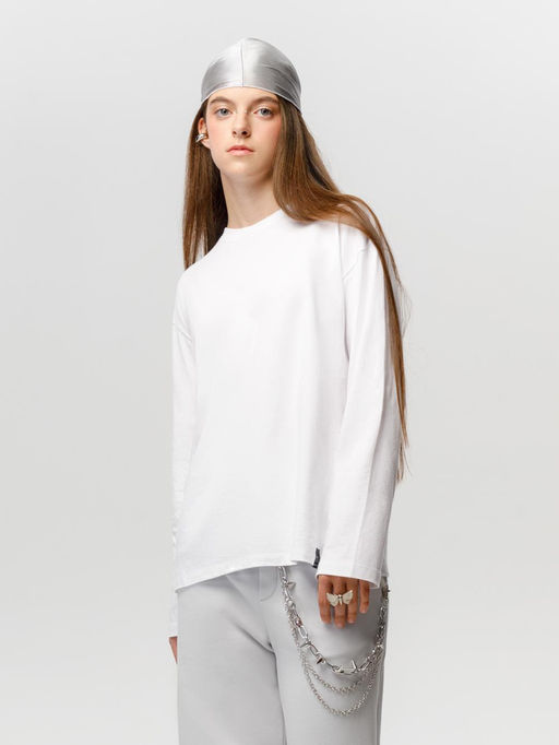 КБ 302925/белый лонгслив (футболка дл.рукав) подр