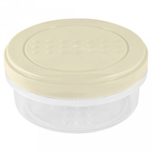 Банка пластмассовая "Asti" 0,35л, д11,5см, h5,2см, с завинчивающейся крышкой, светло-бежевый (Россия)