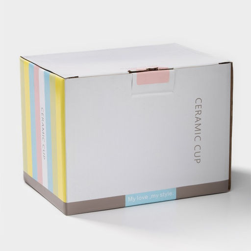 Кружка Сердце, 500 мл, керамика, белая