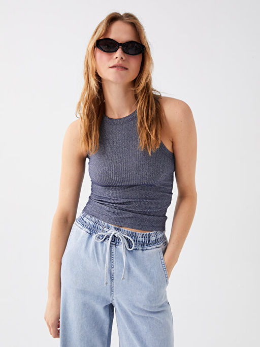 Kad?n Bisiklet Yaka D?z Atlet