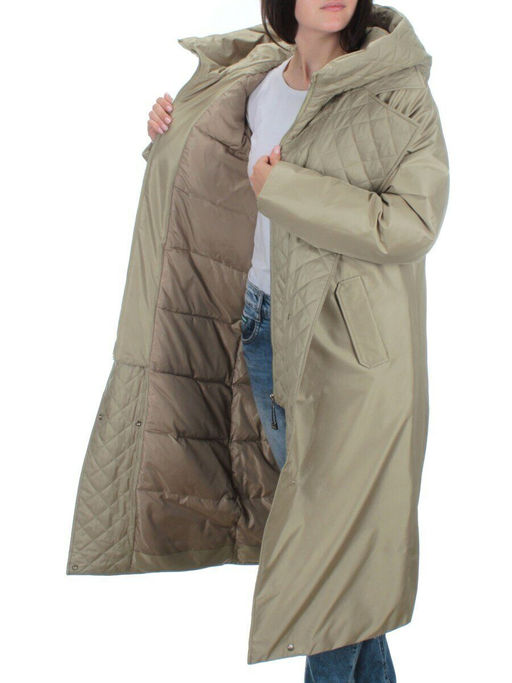 EAC327 OLIVE Пальто зимнее женское (200 гр. холлофайбера) - Fashion фото 8