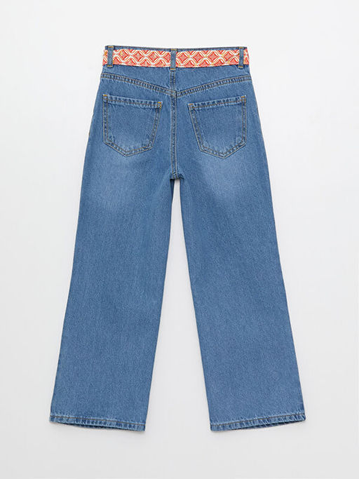 Basic Geni? Pa?a K?z ?ocuk Jean Pantolon - Waikiki фото 2