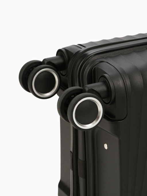 Чемодан на колёсах маленький 44 л (S), на молнии, кодовый замок, чёрный