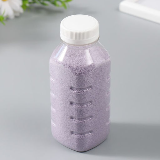 Песок цветной в бутылках "Сиреневый" 500 гр, МИКС