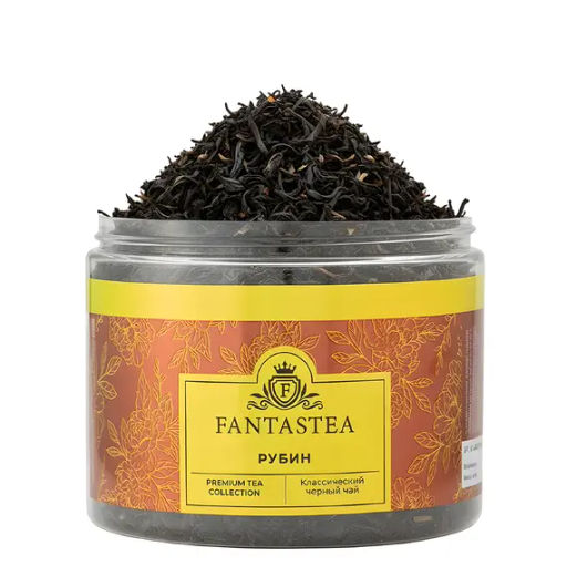 Fantastea Рубин Чай черный индийский (упаковка 8 банок по 100гр) фото 2