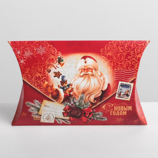 Цена за 5 шт. Коробка подарочная новогодняя складная «С Новым годом», 19×14×4 см