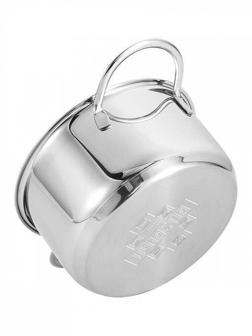 Кастрюля с крышкой 1л серебристый нержавеющая сталь