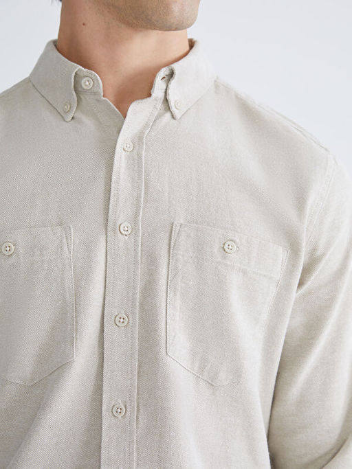 Regular Fit Uzun Kollu Gabardin Erkek G?mlek