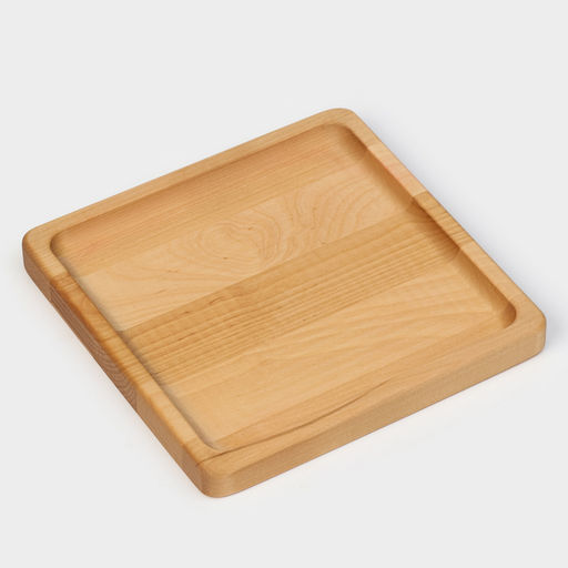 Тарелка Adelica «Классика», 19×1.8 см, пропитана минеральным маслом, дерево, берёза