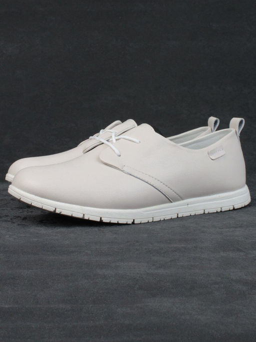 03-FDE16-1P BEIGE Полуботинки спортивные женские (натуральная кожа) - Фабричный китай фото 4